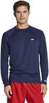 Speedo Men's UV Swim Shirt Easy Long Sleeve Regular Fit Peacoat Medium