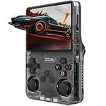 Retro Handheld Game Console, Open-Source R36S with 3.5" IPS Screen, Linux System, Portable Gaming & Entertainment Device, Includes 64G/128G TF Card (Black, 64GB)