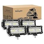 Nilight LED Pods 4PCS 6.5 Inch 120W