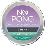 No Pong Lavender Vegan All-Natural Deodorant, Cream Deodorant, Paraben-Free, Aluminium-Free, Plastic-Free, 35g