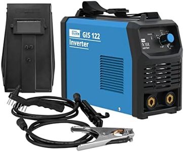 Güde Inverter Schweißgerät GIS 122 (230 V, 16,7 W Leerlaufleistung, 3.6 kVA max. Netzleistung, 10-120 A Regelbereich Schweißstrom, inkl. Elektrodenhalter, Masseklemme, Schlackenhammer & Schweißschild)