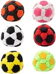 Soccer Hackys Footbag Sacks - Soft Plush Footbags for Adults - Durable Fleece Juggling Balls - Vibrant Sports Design (6PCS-Mystery)