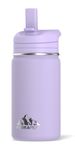 Hydrapeak Mini 14oz Water Bottle with Straw Lid, Stainless Steel Double Wall Insulated Water Bottle | Leak-Proof and Spill-Proof Water Bottle, 24 Hours Cold (Lavender)