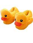 eBoutik - Novelty Plush Soft Winter Slippers - Quack Father's Day Novelty Gift - Summer Duck Shape Footwear Slipper (Lucky Ducky with back (Uk 3-5))