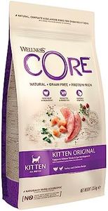 Wellness CORE Kitten Original, Dry Cat Food, Kitten Food Dry, Grain Free, High Meat Content, Chicken & Turkey, 1.75 kg