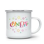 Personalized Enamel Mug, Kids Camp Mug, Children Enamel Mug, Kids Cup Toddler Gift, Custom Name Mug, Birthday Gift For Kids, Cute Rainbow Mug