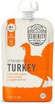 Serenity Kids 6+ Months Baby Food Pouches Puree Made With Ethically Sourced Meats & Organic Veggies | 3.5 Ounce BPA-Free Pouch | Pasture Raised Turkey, Sweet Potato, Pumpkin, Beet | 1 Count