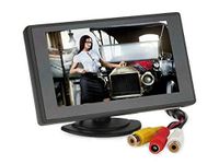 BW 4.3'' Color TFT Car Monitor Support 480 x 272 Resolution and Car Rear-view Mirror System Monitor, Mini Monitor for Car/Automobile