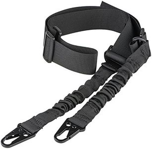 CVLIFE Two Points Sling with Length Adjuster Traditional Sling with Metal Hook for Outdoors Black