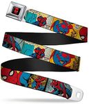 Buckle-Down Men's Belt Spider-Man Regular, Yellow, 1.5" Wide - 24-38 Inches in Length