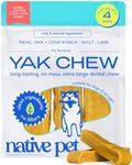 Native Pet Yaks Chews - Long-Lasting Yak Cheese Himalayan Dog Chews - All Natural Dental Chews for Dogs Made with Yak Cheese for Aggressive Chewers - 10 Yak Chews for Extra Large Dogs