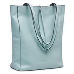 Kattee Genuine Leather Tote Bags for Women Large Capacity, Soft Shoulder Purses, Casual Handle Handbags Work Travel School