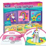 Imagimake Clay Murals - Unicorn - Modelling Clay & Glass Paint - 5 Designs - Art & Craft Kit - Age 5 Years+