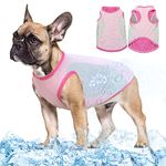 Lightweight Dog Cooling Vest, Safety Breathable Sun-proof Dog T-Shirt UV Protection Dog Cooling Jacket with Reflective Strip for Spring Summer, Stretch-to-Fit Pet Cooling Vest for Small to Medium Dogs