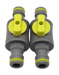 in-Line quick release shut off valve kit compatible with Hozelock Pack of 2 – Fits all Hozelock female connectors – Garden Hose Pipe Shut Off Valve – Heavy Duty and Durable Kit. Set by MYPURECORE