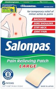 Salonpas Pain Relieving Patch, LARGE, 6 Count, for Back, Neck, Shoulder, Knee Pain and Muscle Soreness, 8 Hour Pain Relief