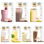 OATMAX SMOOTHIE - ASSORTED - Pack of 7 (40 GM EACH) DRINK POWDER | NATURAL POWDERS AND OATS | INSTANT MILK OR WATER MIX | NO ADDED PRESERVATIVES OR FLAVOURS (7)