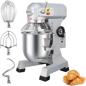 LEEVOT 15Qt 600W Commercial Food Mixer, Commercial mixer 3 Speed Adjustable, Heavy Duty Stand Mixer with Stainless Steel Bowl for Bakery Pizzeria.