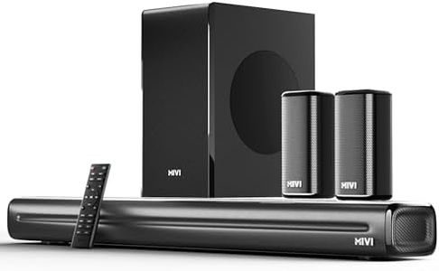 Mivi Fort Hip-Hop 6000 Home Theatre [2025 Latest Launch], 600 Watts Soundbar with cinematic sound, 5.1 Channel, Multiple EQ & Input Modes, BT v5.3, Remote Accessibility, Made in India Sound bar for TV