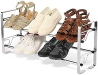 USTECH 2 Tier Adjustable Chrome Sho