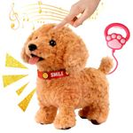 Interactive Walking Plush Robot Dog, Wuffy Robot Dog with Touch Sensing Voice Mimic Licking Motion, Anxiety Relief Dogs Gift for Dog Lovers