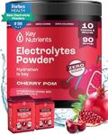 KEY NUTRIENTS Multivitamin Electrolytes Powder No Sugar - Sweet Cherry Pom Electrolyte Powder - Endurance & Energy Supplement - Hydration Powder - No Calories - 90 Servings - Made in USA