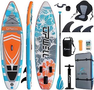 UPWELL 10’6”Inflatable Stand Up Paddle Board with Kayak Seat, Premium SUP Modular Paddle Boards for Adults, Blow up Paddle Boards 6” Thick, Cosmos