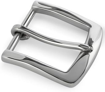 Tolongland Heavy Duty 1.5" Belt Buckle Stainless Steel - Solid Polished Metal Replacement for DIY Leather Belts Horse Tack Dog Collar (STYlLE-4, 1.5inch)