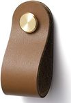 JIASENBAO Brown Leather Drawer Pull