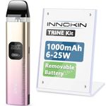 Innokin Trine Vape Kit, E Cigarette Vape Starter Kit, 6-25W, E-Cig Leak-Proof Top Refills with Precise Airflow Control Vaping, Removable Battery, AMZ UK 2ml, No Nicotine - Gold Pink