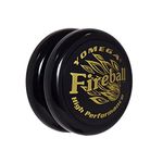 Yomega Fireball -HIGH Performance YOYOS Responsive Transaxle Yoyo, Great for Players to Perform Like Pros + Extra 2 yo yo Strings & 3 Month Warranty (Black and Gold)