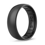 Enso Rings Classic Elements Silicone Ring Infused with Precious Elements Wedding Engagement Band 6.6mm Wide, 1.75mm Thick - Premium Pearl Infused Silicone Ring. Size: 11