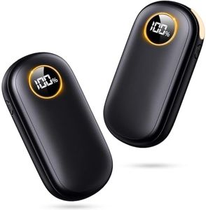 Rechargeable Hand Warmers 2 Pack, 8000mAh Electric Dual-Sided Heating with LED Display & Flashlight, 8 Heat Settings Up to 50℃, Reusable Hand Warmers for Raynauds, Hunting, Golf, Gifts for Women Men
