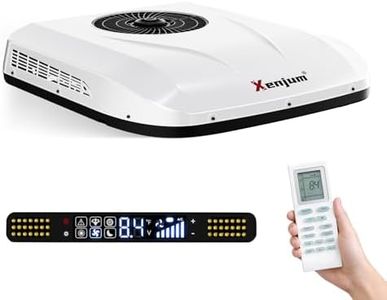 Xenjum 12V RV Air Conditioner, 11000BTU ONLY-43LBS Low-Profile Camper AC Unit, Ultra-Low Energy Use, 12 Volt DC Battery Powered Quiet AC for Off-Grid Camping, RVs, Vans, Trucks, Trailers (Cool Only)