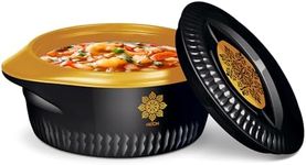 Milton Royal 3500 Insulated Inner Stainless Steel Casserole, 3.4 Litres, Black Gold | BPA Free | Food Grade | Easy to Carry | Easy to Store | Ideal For Chapatti | Roti | Curd Maker