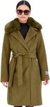 Vince Camuto Double-Breasted Wool Blend Womens Jacket, Winter Coats for Women (US, Alpha, XX-Large, Regular, Regular, Olive)