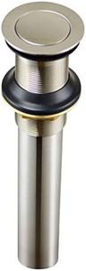 Pop up Drain Stopper for Bathroom Faucet Vanity or Vessel Sink Bathroom Drain Assembly No Overflow, Brushed Nickel by Purelux