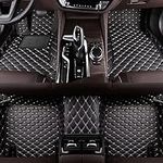 Custom Making Car Floor Mats Compatible With BMW 1 2 3 4 5 6 7 8 Series GT X1 X2 X3 X4 X5 X6 X7 i3 i4 i8 iX iX3 M1 M2 M3 M4 M5 M6 M7 M8 X3M X4M X5M X6M Z4 Waterproof Car Mats 2000-2024 (Black & Beige)