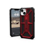 URBAN ARMOR GEAR UAG Designed for iPhone 14 Case Red Crimson 6.1" Monarch Rugged Premium Protective Cover Lightweight Slim Shockproof Dropproof Compatible with Wireless Charging