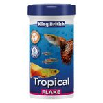 King British | Tropical Fish Flake 28g | Multi-Vitamin Complete Food | Clear Water Formula Natural Ingredients | For Tropical & Other Aquarium Fish