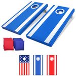 GoSports 4 ft x 2 ft All Weather Outdoor Cornhole Game Set - Heavy-Duty Plastic Weatherproof Boards Includes 8 Bean Bags & Game Rules