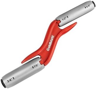 Goldblatt RED Masonry Brick Jointer Tool, 4 Sizes Barrel Jointer, 1/2in, 5/8in, 3/4in, 7/8in Wall Beauty Stitcher, Stainless Steel Masonry Joint raker, 4 in 1 Bricklaying Jointer