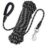 Dog Training Lead,Long Leads Rope Nylon Floatable Long Reflective Recall Dog Training Rope with Comfortable Handle for Hiking,Camping,Walking