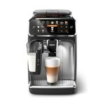 Philips 5400 Series Bean-to-Cup Espresso Machine - LatteGo Milk Frother, 12 Coffee Varieties, 4 User Profiles, Intuitive Display, Silver (EP5446/70)