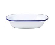 Dunlevy Enamel Pie Dish Roasting Tray Enamel Plate Tray Serving Roaster Casserol Pan (Pie Dish - 18cm)