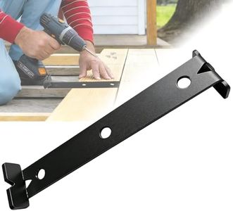 Upgrade Steel Deck Spacer Tool, 2 in 1 Board Spacer with 2 Spacing Side (1/8",3/16") for 5-1/2 Inch Deck Boards,Board Jig Spacer for Treated Wood or Composite Decking Aligned Consistent– Black-1 Pack