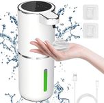 Cuteefun Automatic Foaming Soap Dispenser, Power & Gear Display, 380ml Touchless Rechargeable Hand Soap Dispenser, 4-Level Adjustable Foam Volume, Wall Mounted Soap Dispenser for Bathroom, Kitchen