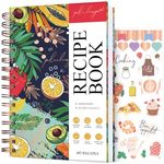 PLANBERRY Recipe Book – Blank Hardcover Cookbook to Write In Your Own Recipes – Empty Cook Book Journal to Fill In – Blank Family Recipe Notebook – 60 Recipes, 5.8”x8.3” (Summer Smoothie)