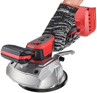 Ecarke Cordless Tile Vibration Leveling Machine Compatible with Milwaukee 18V Battery,Portable Oscillating Tool 18V with 8 Adjustable Speed,Suction Cup,Digital Display,for Floor,Tile,Wall