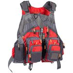 Bassdash Fly Fishing Vest Mesh Vest Free Size Red